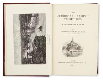 DREW, FREDERIC. The Jummoo and Kashmir Territories. A Geographical Account.  1875